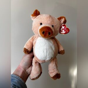 Y2K 2002 TY pluffie pig “corkscrew” TAG ATTACHED